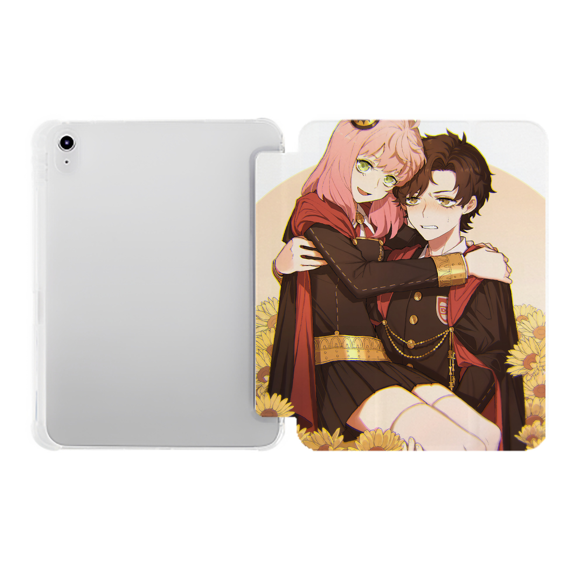 （画像用） SPY×FAMILY间谍家家酒 IPad ケース ペン収納付き 三つ折りスタンド PUレザー×シリコン 対応機種9.5/10.5/10.9インチ
